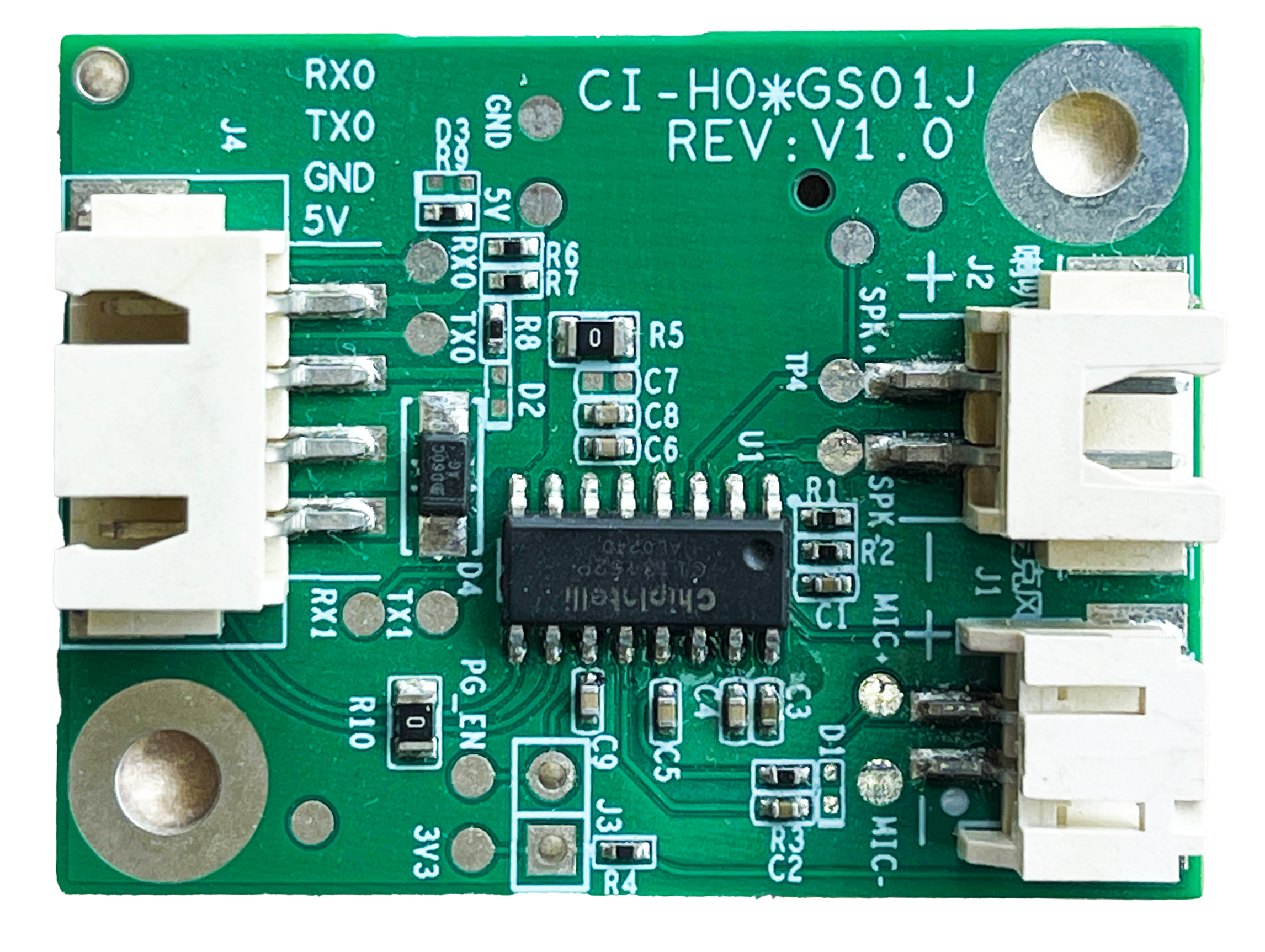模块实物和芯片对应位置图