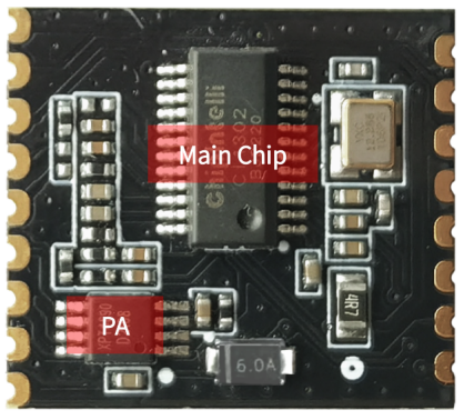 模块实物和芯片对应位置图