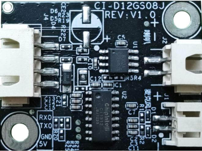 模块实物和芯片对应位置图