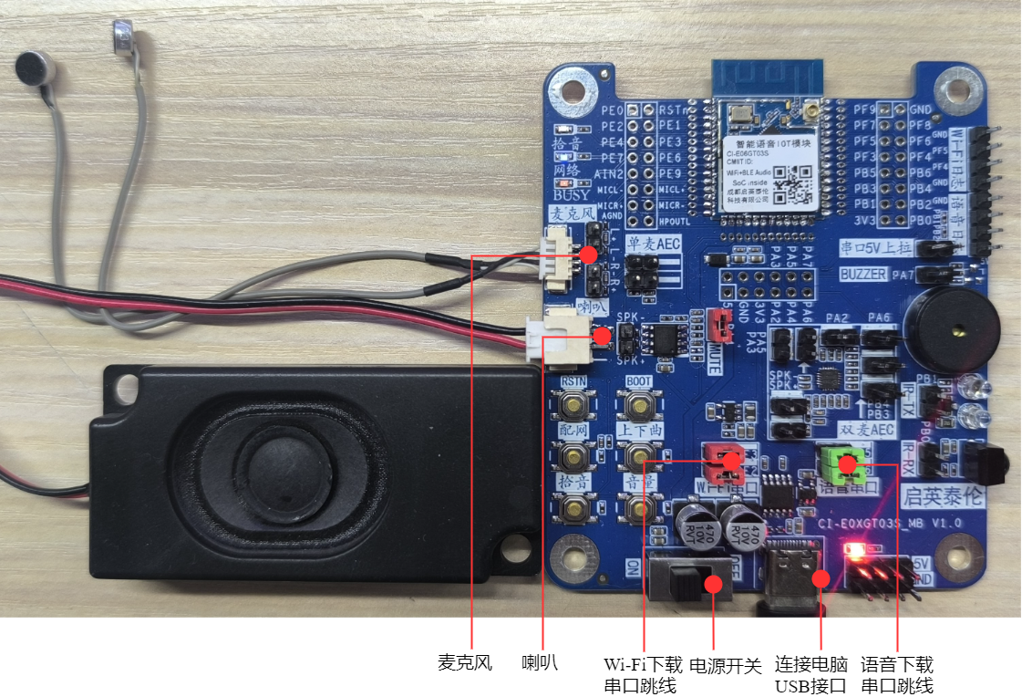 模块和USB转串口工具连接