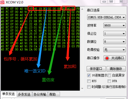 串口协议数据参考截图