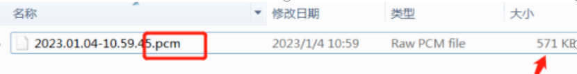 PCM 文件保存